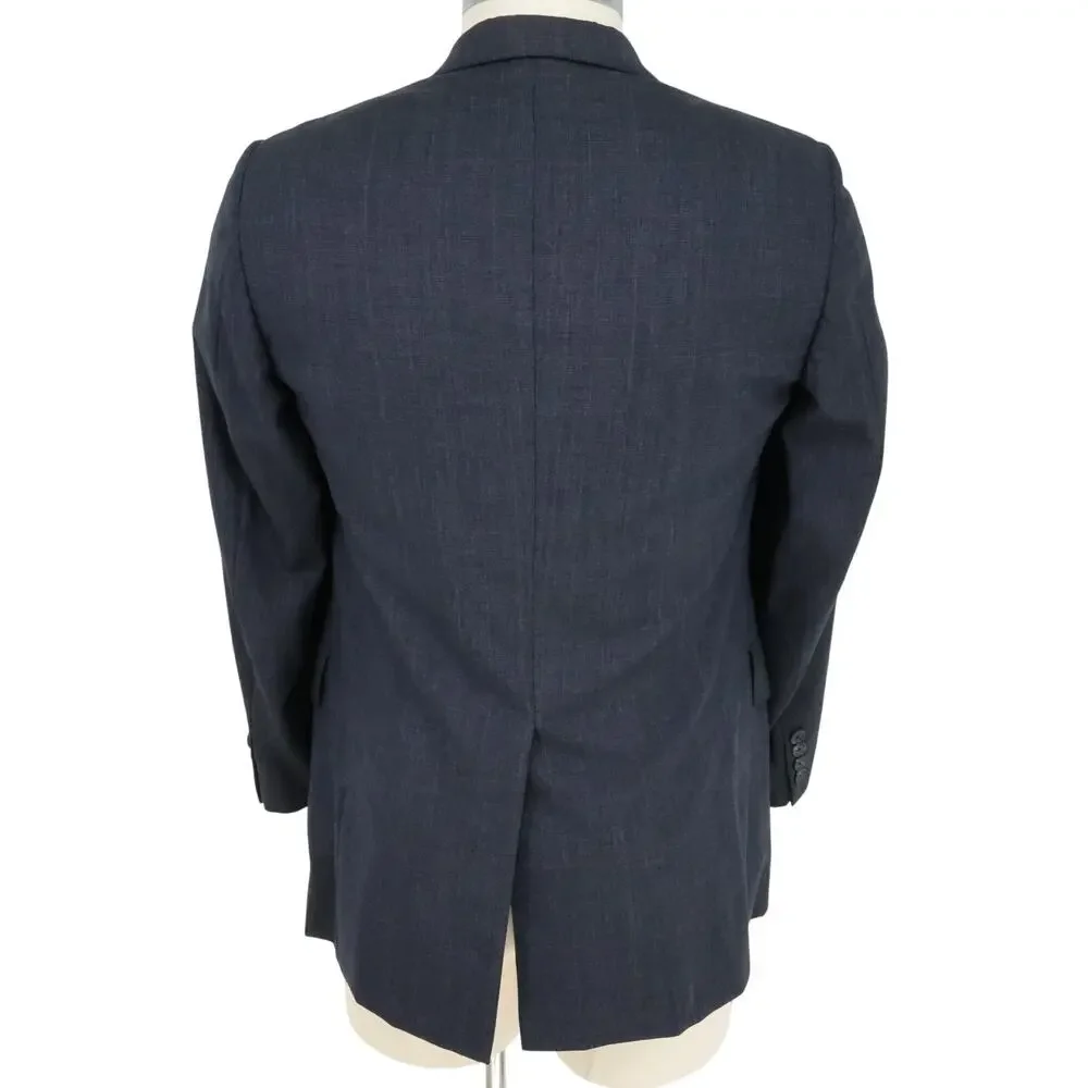 Hart Schaffner Marx Sport Coat Mens 40R Gray Micro Check Plaid Jacket Vintage